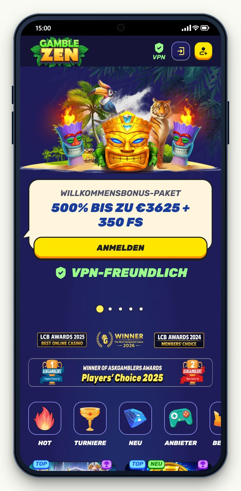 beste MuchBetter Online Casinos: die Startseite des Casinos Gamblezen