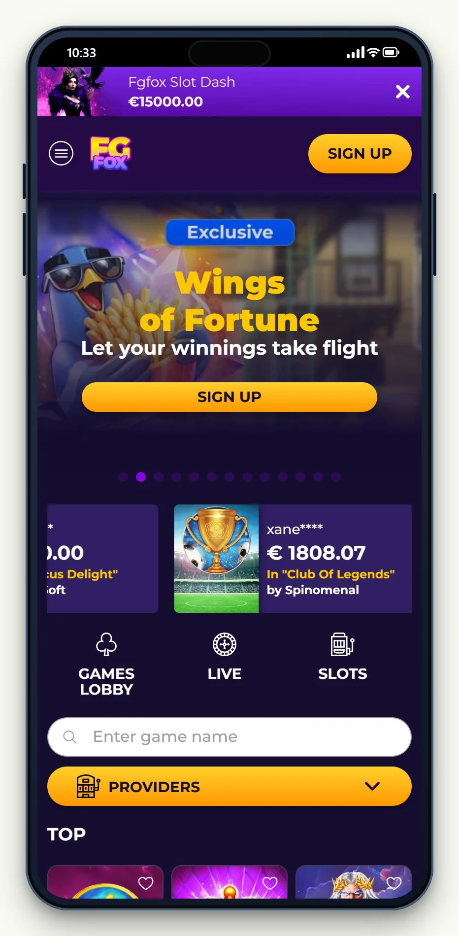 muchbetter online casino: de homepage van casino FgFox Casino