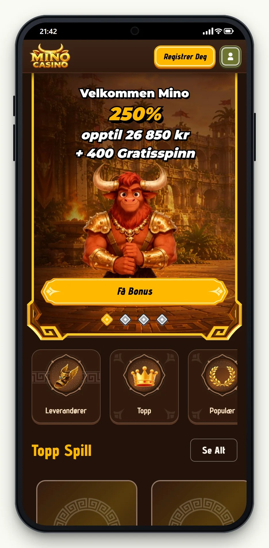 muchbetter casino norge: forsiden hos Mino Casino