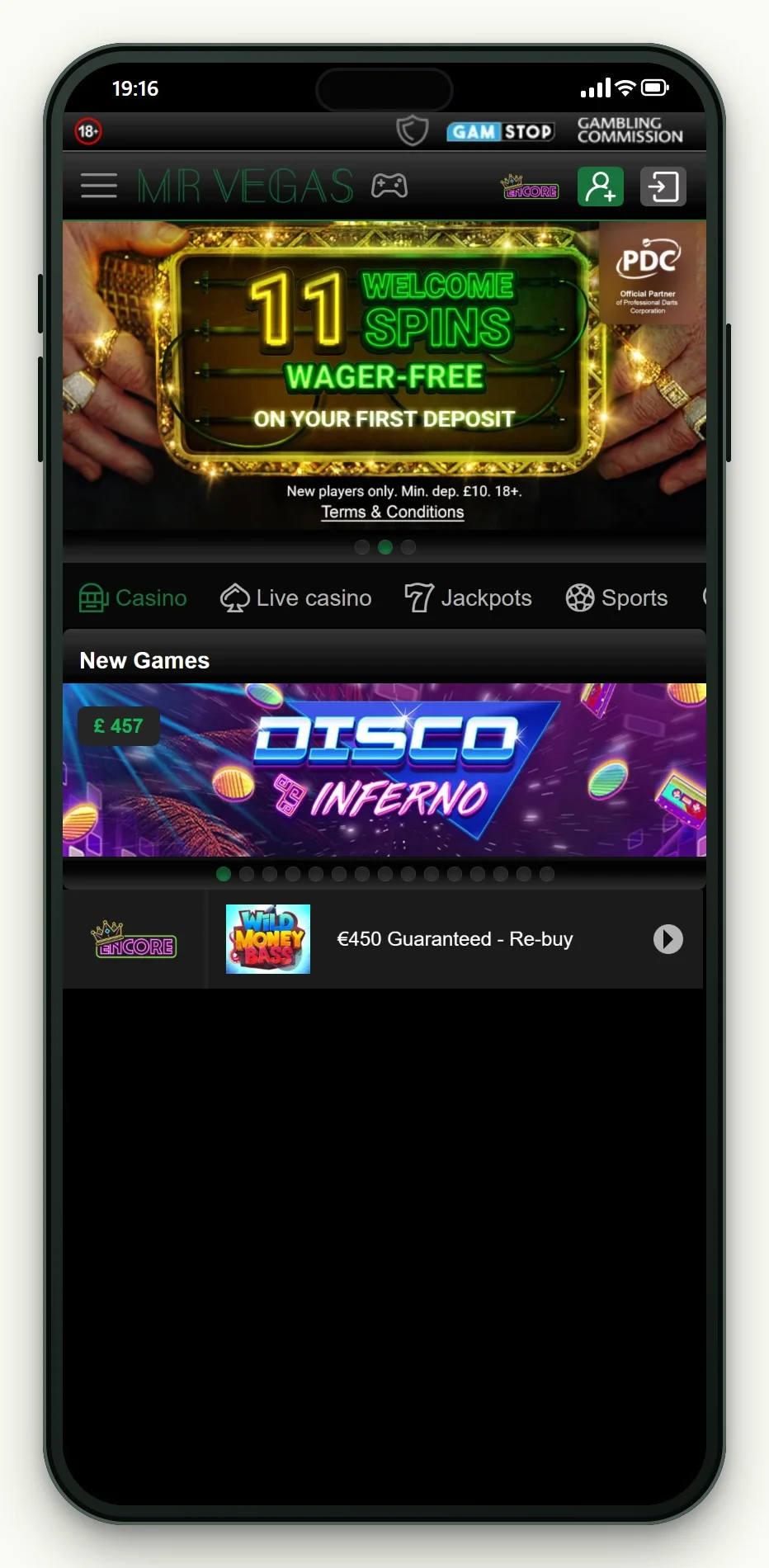 MuchBetter online casinos: Mr Vegas lobby